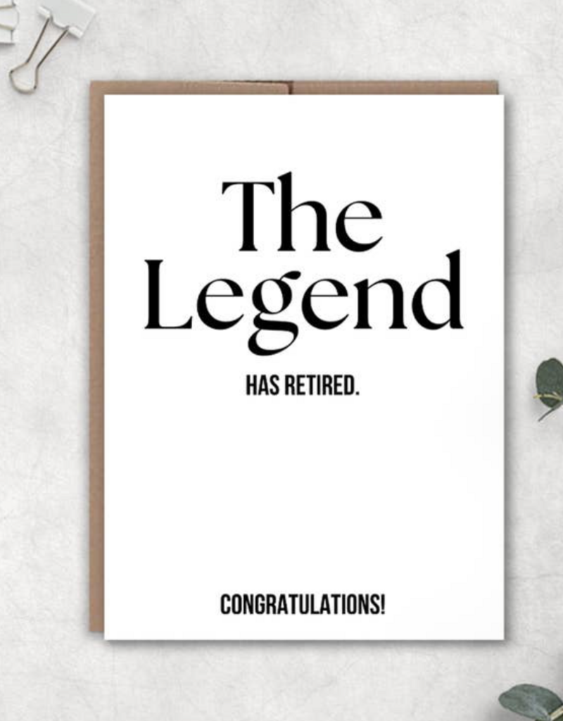 Expression Design Co The Legend Has Retired Card