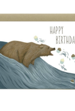 Yeppie Paper Grizzly Bear Cupcakes Birthday Card