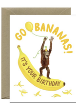Yeppie Paper Orangutan Banana Birthday Card