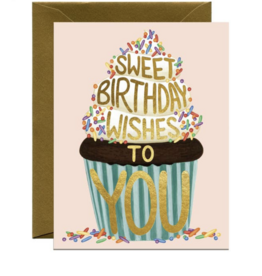 Yeppie Paper Giant Cupcake w/Sprinkles Birthday Card