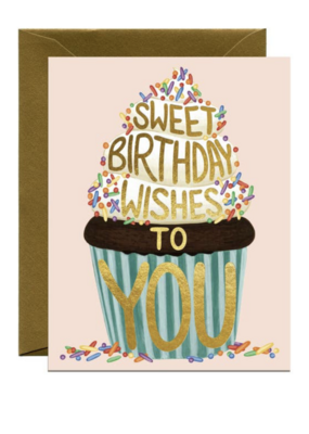 Yeppie Paper Giant Cupcake w/Sprinkles Birthday Card