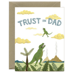 Yeppie Paper T-Rex Dinosaur Father's Day Card
