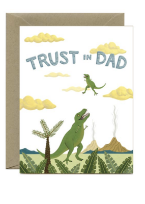 Yeppie Paper T-Rex Dinosaur Father's Day Card