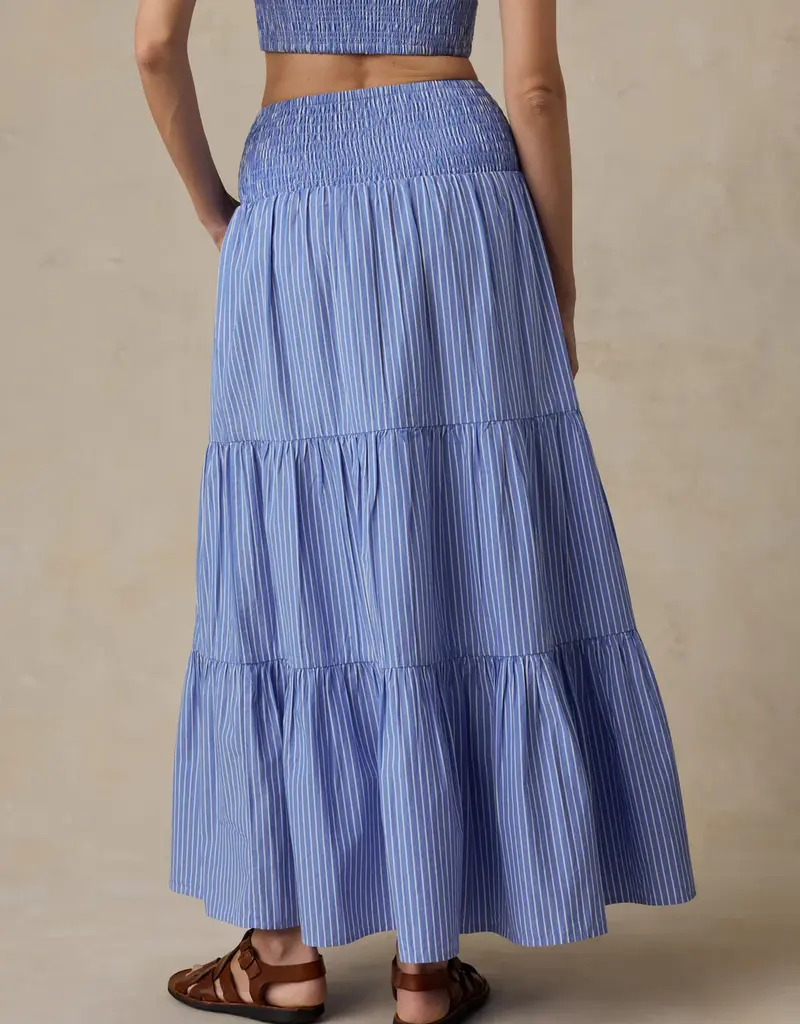 Faherty Coastal Poplin Maxi Skirt