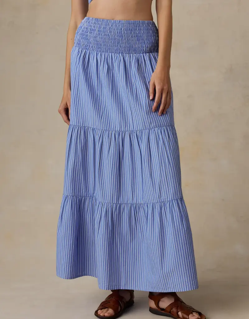 Faherty Coastal Poplin Maxi Skirt