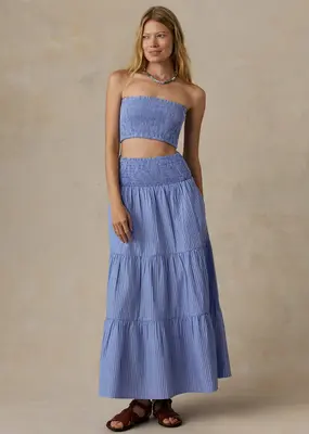 Faherty Coastal Poplin Maxi Skirt
