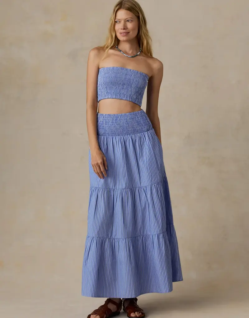 Faherty Coastal Poplin Maxi Skirt