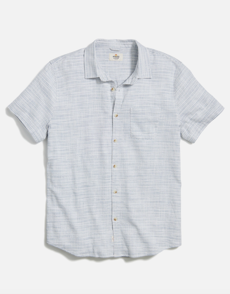 Marine Layer SS Stretch Selvage Stripe Shirt