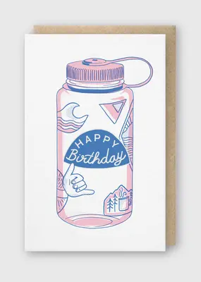 Pike Street Press Water Bottle Birthday Card