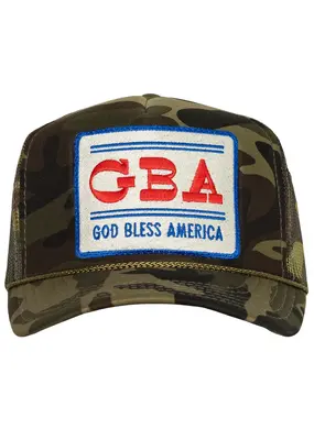 Friday Feelin' God Bless America Camo Trucker Hat