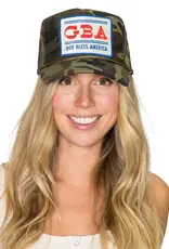 Friday Feelin' God Bless America Camo Trucker Hat