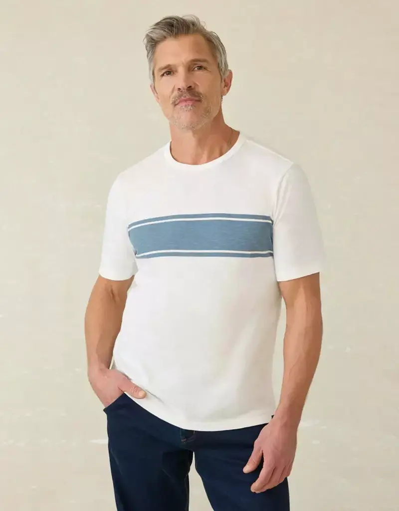 Faherty Surf Stripe Sunwashed Tee
