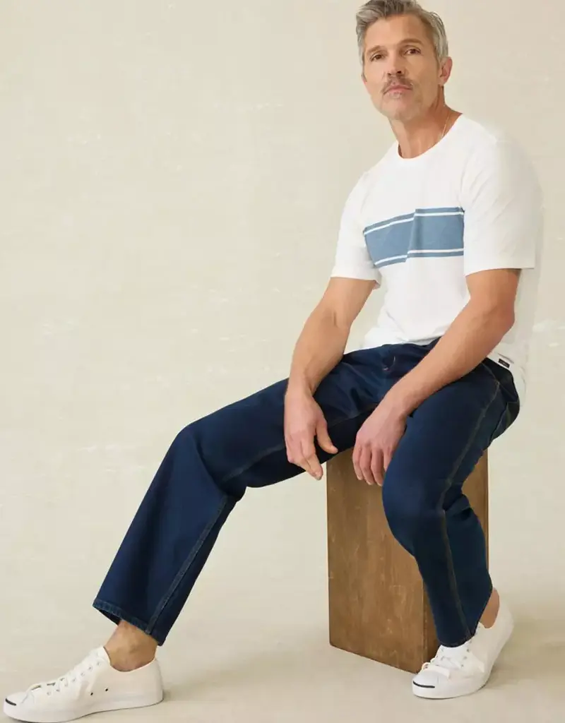 Faherty Surf Stripe Sunwashed Tee