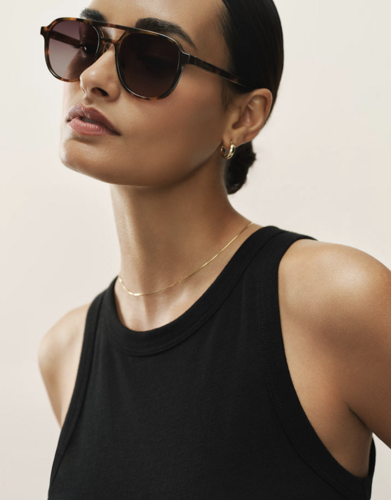 Z Supply Tourist Brown Tortoise-Gradient Sunglasses