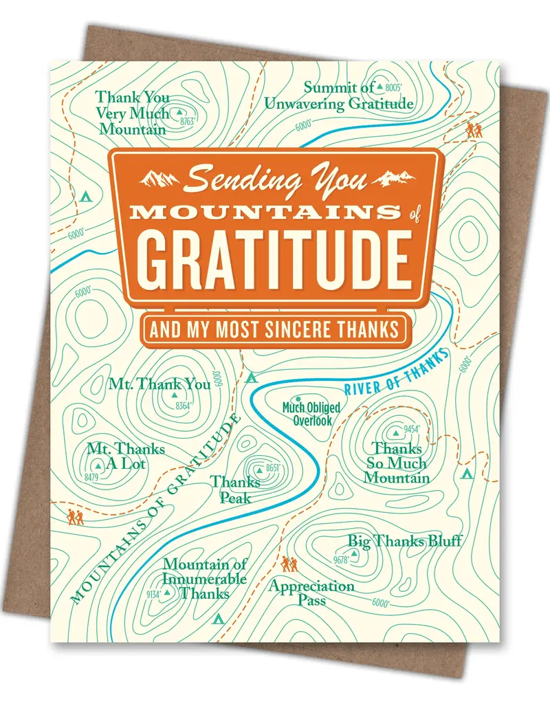 Waterknot Mountains of Gratitude Card