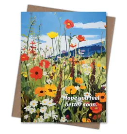 Waterknot Feel Better Wildflowers Card