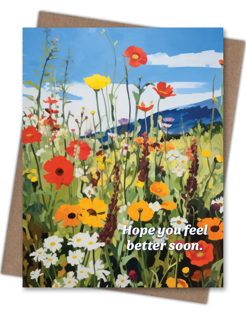 Waterknot Feel Better Wildflowers Card
