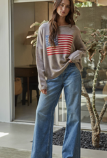 By Together Knit Sweater American Flag LS