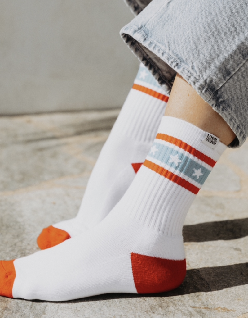 Local Beach USA Crew Socks OS