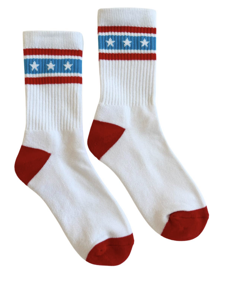 Local Beach USA Crew Socks OS