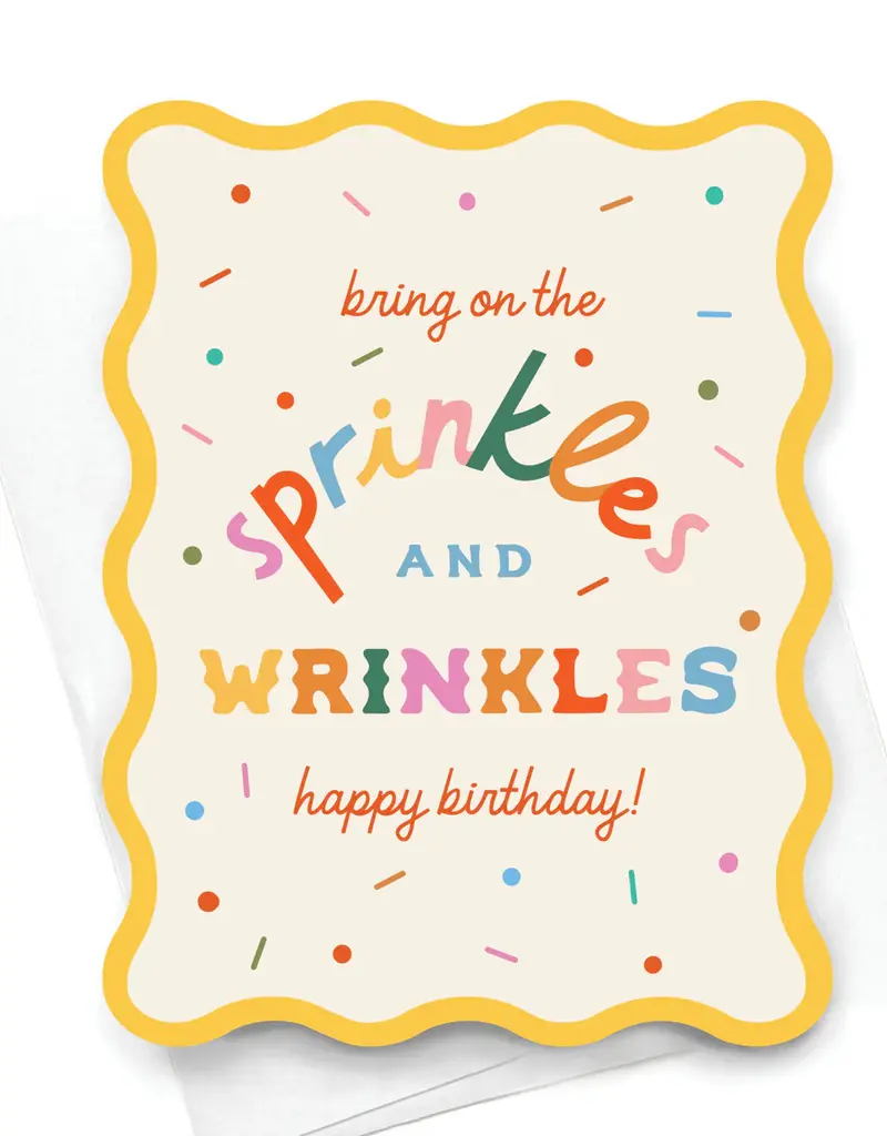 Easyhand Goods Co. Sprinkles and Wrinkles Wavy Die Cut Card