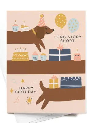 Easyhand Goods Co. Long Story Short Dog Birthday Card