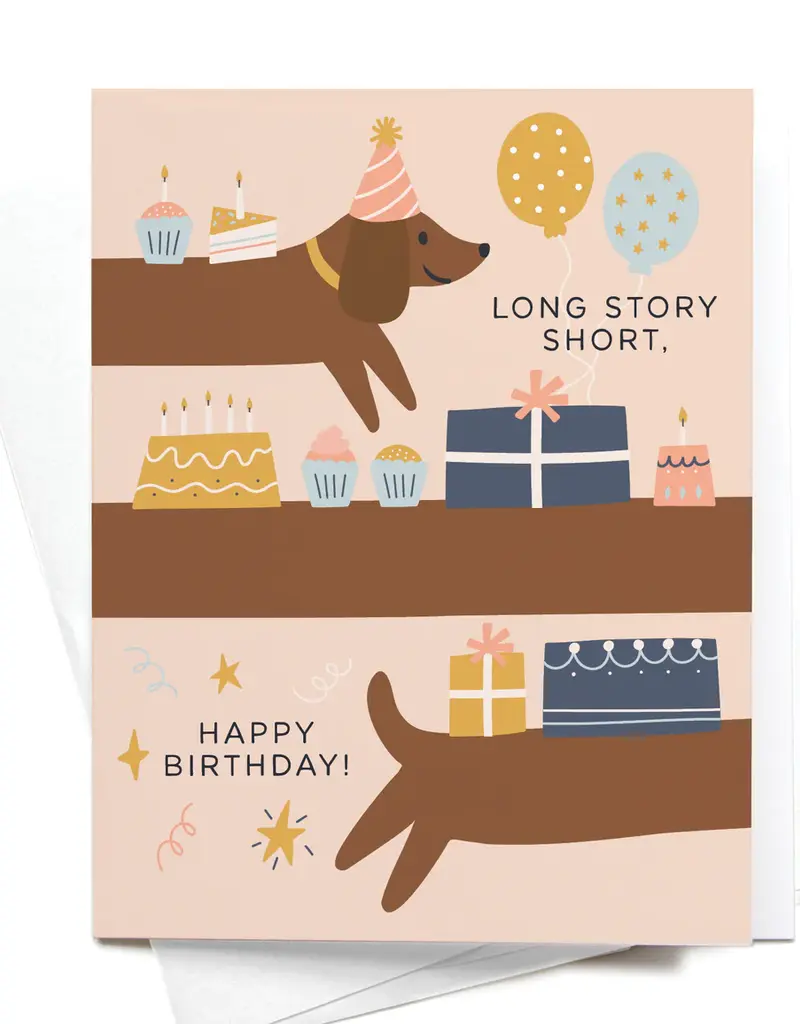 Easyhand Goods Co. Long Story Short Dog Birthday Card