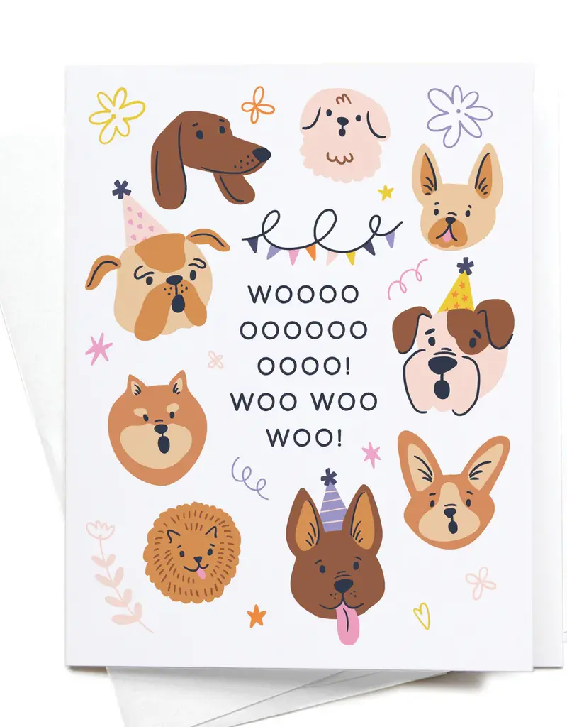 Easyhand Goods Co. Woo Birthday Dog Greeting Card