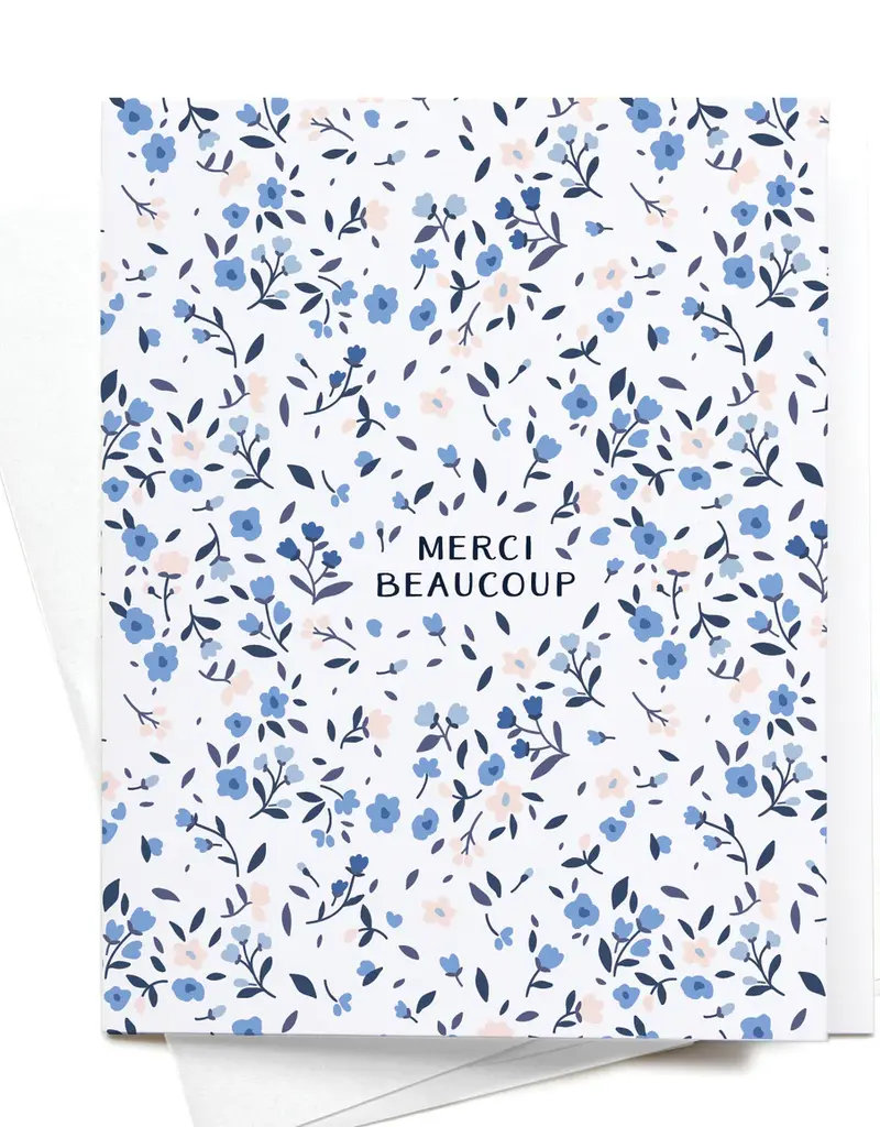 Easyhand Goods Co. Merci Beaucoup Floral Greeting Card