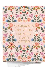 Easyhand Goods Co. Congrats on Your Happily Ever After Floral Card