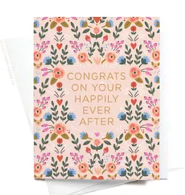 Easyhand Goods Co. Congrats on Your Happily Ever After Floral Card