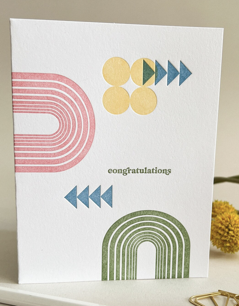 Truth Papers Abstract Congratulations Card