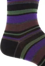 Dapper Classics Black with Pine/Purple/Brown Merino Mid-Calf