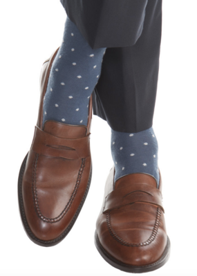 Dapper Classics Bay With Ash Dots Merino Mid-Calf