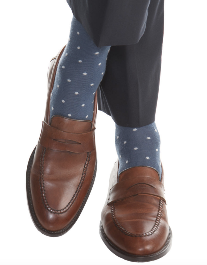 Dapper Classics Bay With Ash Dots Merino Mid-Calf