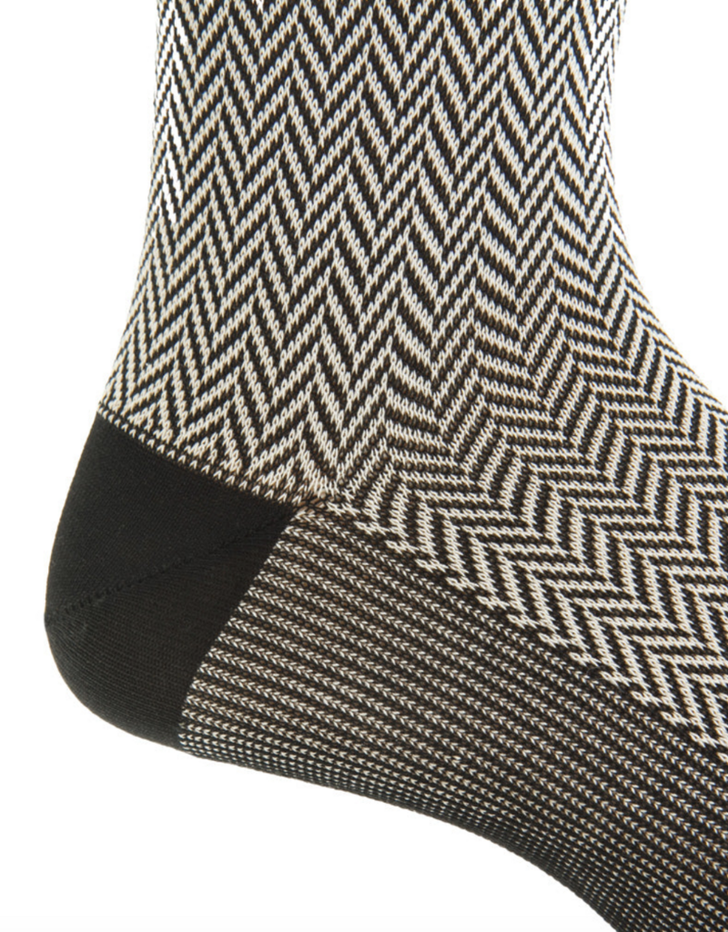 Dapper Classics Black w/ Tan Herringbone