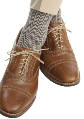 Dapper Classics Black w/ Tan Herringbone