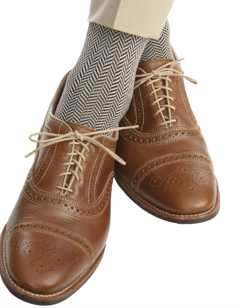 Dapper Classics Black w/ Tan Herringbone