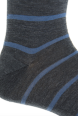 Dapper Classics Charocal Bay Stripe Merino Mid-Calf