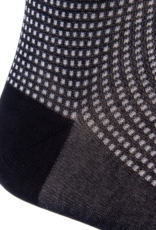 Dapper Classics Black and Ash Grenadine Cotton Mid-Calf