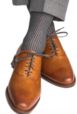 Dapper Classics Black and Ash Grenadine Cotton Mid-Calf