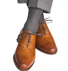 Dapper Classics Black and Ash Grenadine Cotton Mid-Calf
