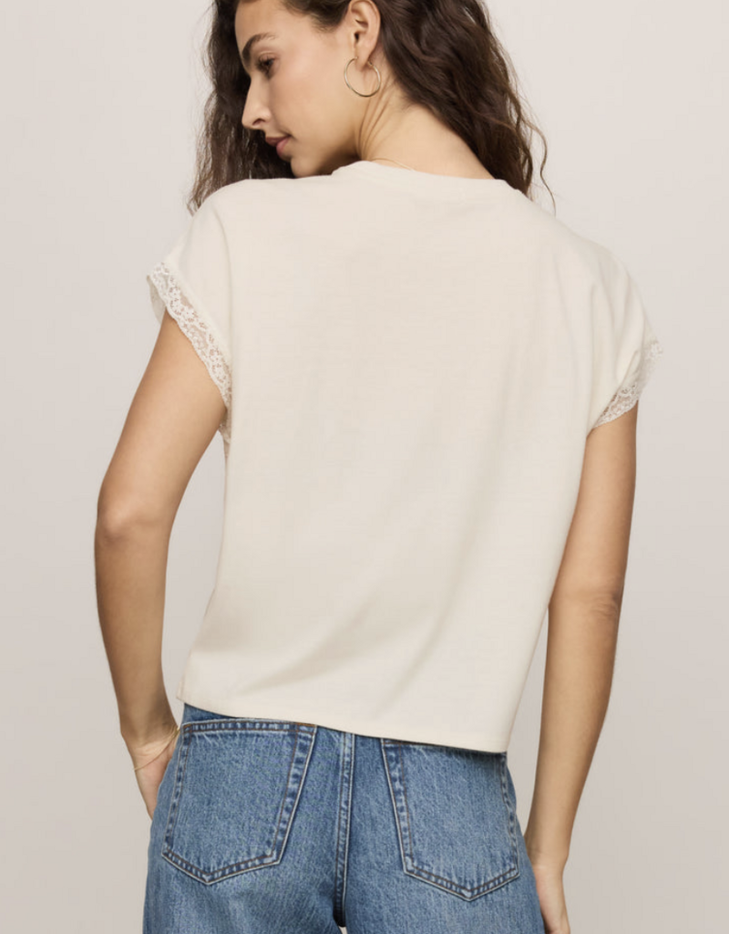 Z Supply Marika Lace Trim Muscle Tee