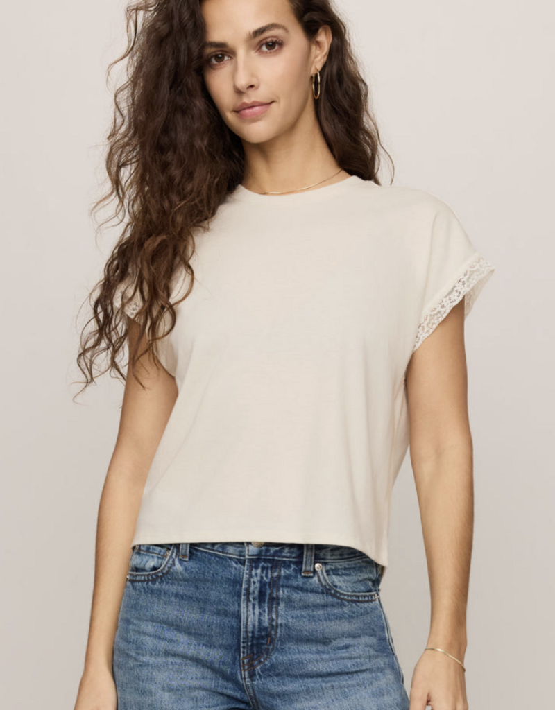 Z Supply Marika Lace Trim Muscle Tee