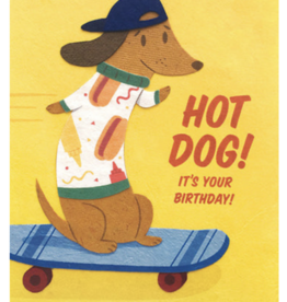 Good Paper Hot Dog Birthday Card