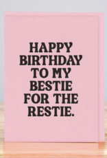 Huckleberry Letter Press Bestie For the Restie Birthday