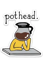 Big Moods Pot Head Sticker