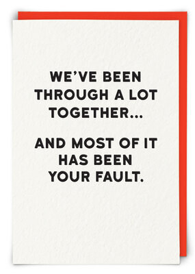 Redback Cards Your Fault Card