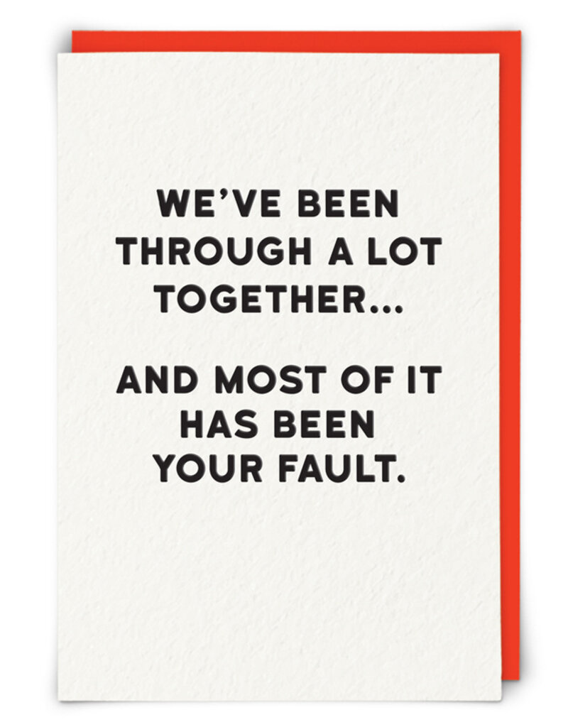 Redback Cards Your Fault Card