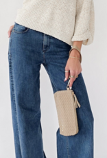 Pretty Simple Suede Emma Woven Clutch Wristlet